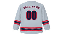 Load image into Gallery viewer, Cosmonautics Day Original Hockey Jersey in Silver, back view with your name and number