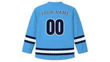Load image into Gallery viewer, Cosmonautics Day Original Hockey Jersey in Sky Blue, back view with your name and number