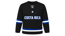 Load image into Gallery viewer, Costa Rica Original Hockey Jersey in Black, front view – custom name and number