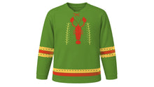 Load image into Gallery viewer, Crayfish Party Original Hockey Jersey in Dill Green, front view – custom name and number