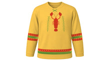 Load image into Gallery viewer, Crayfish Party Original Hockey Jersey in Lantern Yellow, front view – custom name and number