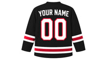 Load image into Gallery viewer, Croatia Original Hockey Jersey in Black, back view with your name and number