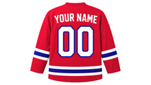 Load image into Gallery viewer, Croatia Original Hockey Jersey in Red, back view with your name and number