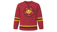 Load image into Gallery viewer, Culture Day Original Hockey Jersey in Autumn Crimson, front view – custom name and number
