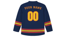 Load image into Gallery viewer, Culture Day Original Hockey Jersey in Deep Navy, back view with your name and number
