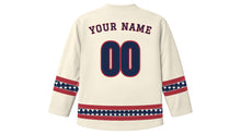 Load image into Gallery viewer, Culture Day Original Hockey Jersey in Ivory, back view with your name and number