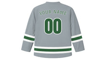 Load image into Gallery viewer, Curitiba Original Hockey Jersey in Fog Grey, back view with your name and number