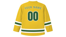 Load image into Gallery viewer, Curitiba Original Hockey Jersey in Ipe Yellow, back view with your name and number