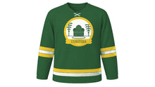 Load image into Gallery viewer, Curitiba Original Hockey Jersey in Pine Green, front view – custom name and number