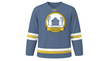 Load image into Gallery viewer, Curitiba Original Hockey Jersey in Tube Steel Blue, front view – custom name and number
