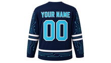 Load image into Gallery viewer, Cyber Monday Original Hockey Jersey in Navy, back view with your name and number