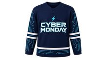 Load image into Gallery viewer, Cyber Monday Original Hockey Jersey in Navy, front view – custom name and number