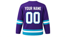 Load image into Gallery viewer, Cyber Monday Original Hockey Jersey in Purple, back view with your name and number