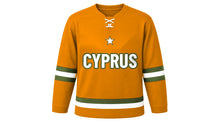 Load image into Gallery viewer, Cyprus Original Hockey Jersey in Copper, front view – custom name and number