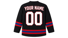 Load image into Gallery viewer, Czech Republic Original Hockey Jersey in Black, back view with your name and number