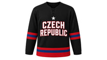Load image into Gallery viewer, Czech Republic Original Hockey Jersey in Black, front view – custom name and number