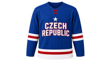 Load image into Gallery viewer, Czech Republic Original Hockey Jersey in Blue, front view – custom name and number
