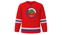 Load image into Gallery viewer, Czech Independence Day Original Hockey Jersey in Red, front view – custom name and number