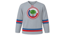 Load image into Gallery viewer, Czech Independence Day Original Hockey Jersey in Silver, front view – custom name and number