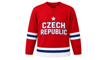 Load image into Gallery viewer, Czech Republic Original Hockey Jersey in Red, front view – custom name and number