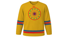 Load image into Gallery viewer, Czech Statehood Day Original Hockey Jersey in Gold, front view – custom name and number