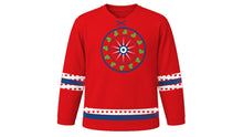 Load image into Gallery viewer, Czech Statehood Day Original Hockey Jersey in Red, front view – custom name and number