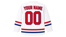 Load image into Gallery viewer, Czech Republic Original Hockey Jersey in White, back view with your name and number