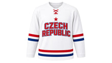 Load image into Gallery viewer, Czech Republic Original Hockey Jersey in White, front view – custom name and number