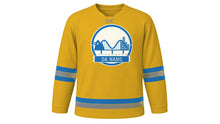 Load image into Gallery viewer, Da Nang Original Hockey Jersey in Dragon Gold, front view – custom name and number
