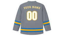 Load image into Gallery viewer, Da Nang Original Hockey Jersey in Marble Grey, back view with your name and number