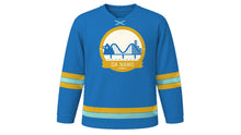 Load image into Gallery viewer, Da Nang Original Hockey Jersey in Ocean Blue, front view – custom name and number