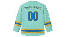 Load image into Gallery viewer, Da Nang Original Hockey Jersey in Sea Foam, back view with your name and number