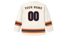 Load image into Gallery viewer, Daeboreum Original Hockey Jersey in Rice White, back view with your name and number