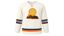 Load image into Gallery viewer, Daeboreum Original Hockey Jersey in Rice White, front view – custom name and number