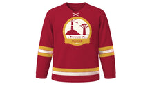 Load image into Gallery viewer, Dakar Original Hockey Jersey in Bissap Red, front view – custom name and number