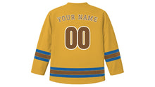 Load image into Gallery viewer, Dakar Original Hockey Jersey in Sahel Gold, back view with your name and number