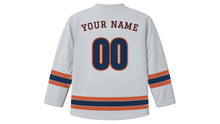 Load image into Gallery viewer, Dalian Original Hockey Jersey in Coastal Fog Silver, back view with your name and number