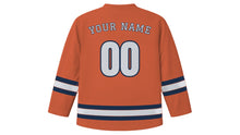 Load image into Gallery viewer, Dalian Original Hockey Jersey in Tram Car Red, back view with your name and number