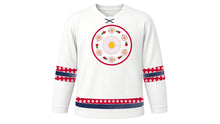 Load image into Gallery viewer, Danish Constitution Day Original Hockey Jersey in White, front view – custom name and number