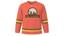 Load image into Gallery viewer, Dar es Salaam Original Hockey Jersey in Coral, front view – custom name and number