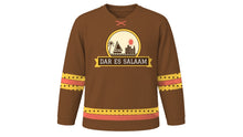 Load image into Gallery viewer, Dar es Salaam Original Hockey Jersey in Dhow Brown, front view – custom name and number