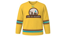 Load image into Gallery viewer, Dar es Salaam Original Hockey Jersey in Sunrise Yellow, front view – custom name and number