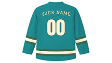Load image into Gallery viewer, Darwin Original Hockey Jersey in Harbour Teal, back view with your name and number