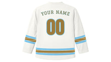 Load image into Gallery viewer, Day of Arafah Original Hockey Jersey in Pilgrim White, back view with your name and number