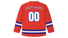 Load image into Gallery viewer, Day of Reconciliation Original Hockey Jersey in Chilli Red, back view with your name and number