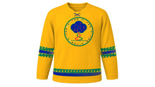 Load image into Gallery viewer, Day of Reconciliation Original Hockey Jersey in Gold, front view – custom name and number