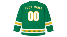 Load image into Gallery viewer, Day of Reconciliation Original Hockey Jersey in Green, back view with your name and number
