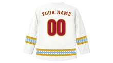 Load image into Gallery viewer, Day of the Holy Innocents Original Hockey Jersey in Pure White, back view with your name and number