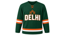 Load image into Gallery viewer, Delhi Original Hockey Jersey in Green, front view – custom name and number