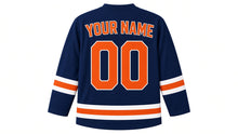 Load image into Gallery viewer, Delhi Original Hockey Jersey in Navy, back view with your name and number